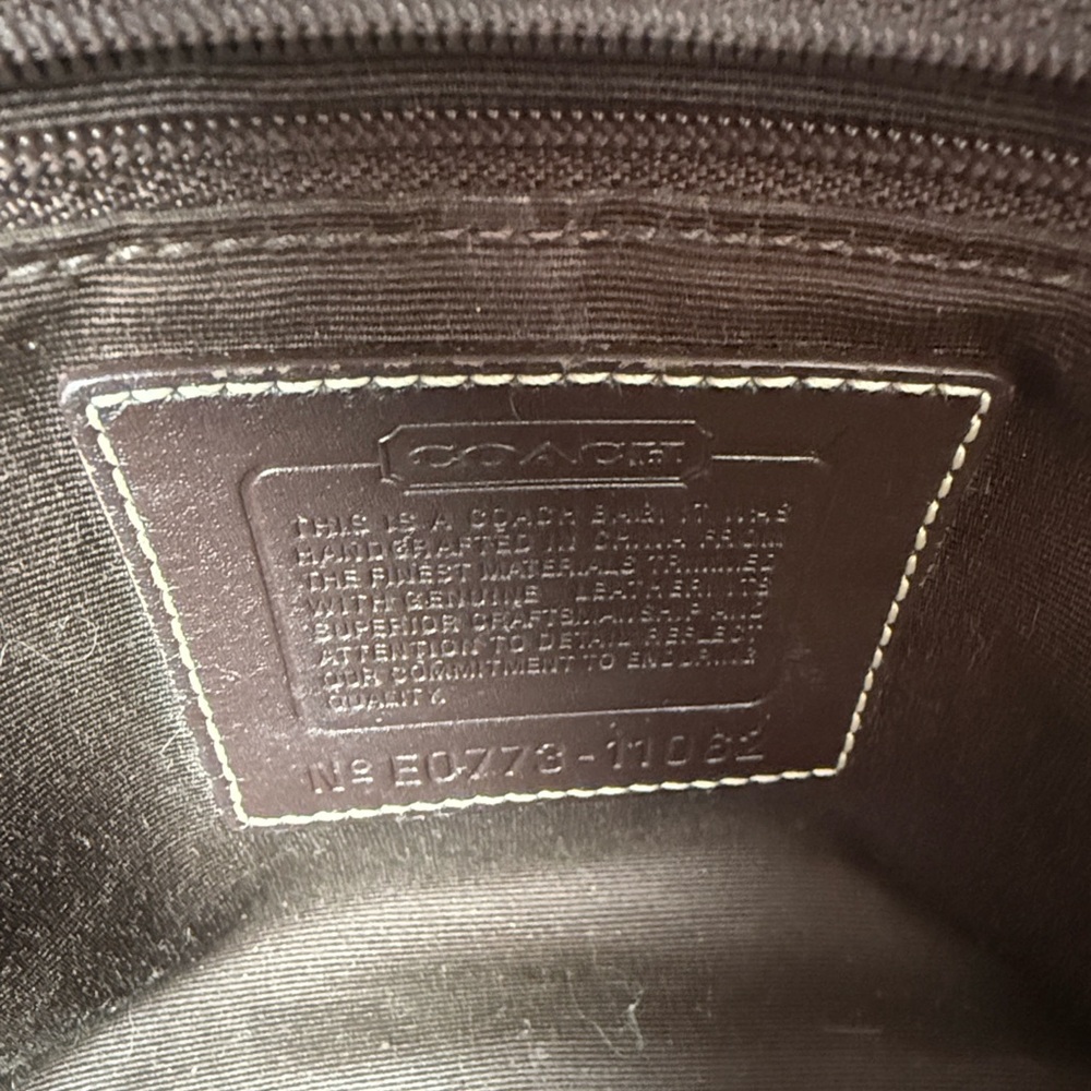 Coach Hampton YK2 bag purse shoulder handbag brown logo C - Picture 11 of 14